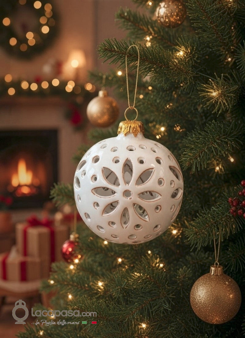 STELLA - Weihnachtskugel aus Keramik