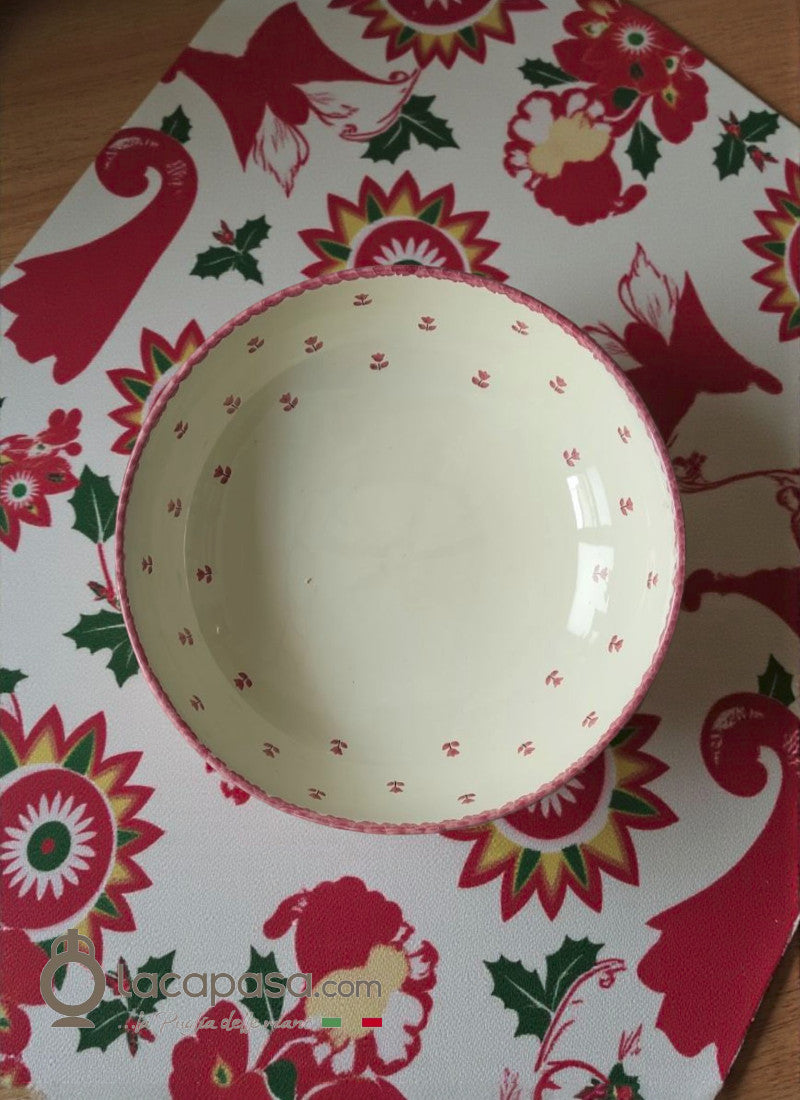 Salatschüssel Keramik – Dekor Rote Tulpe