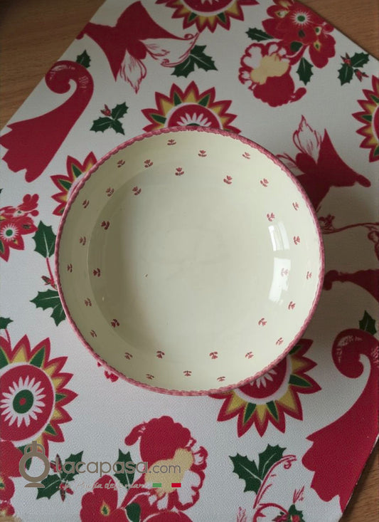 Salatschüssel Keramik – Dekor Rote Tulpe