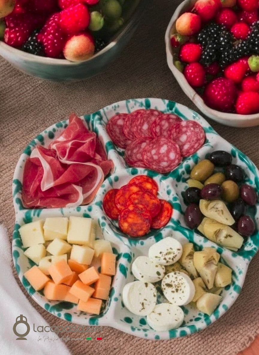 FIORE – Antipastaschale aus Keramik – Dekor Macchia