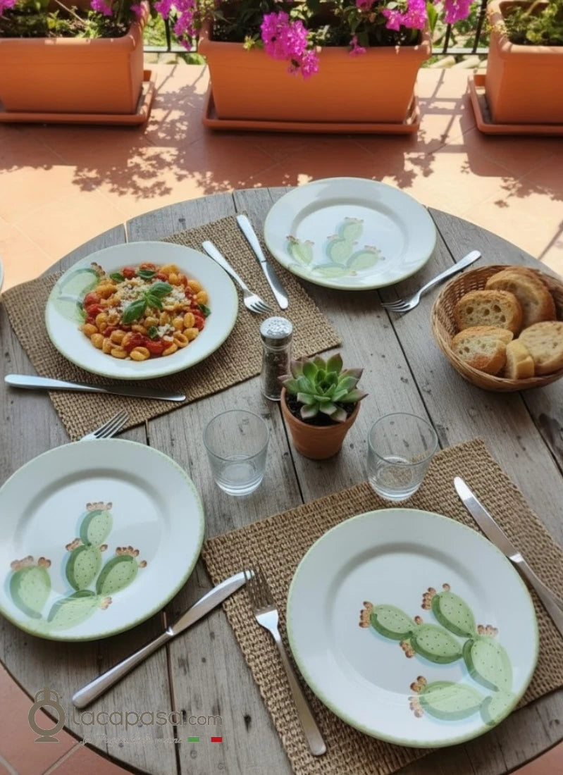 SET Keramikgeschirr – Dekor Kaktusfeige