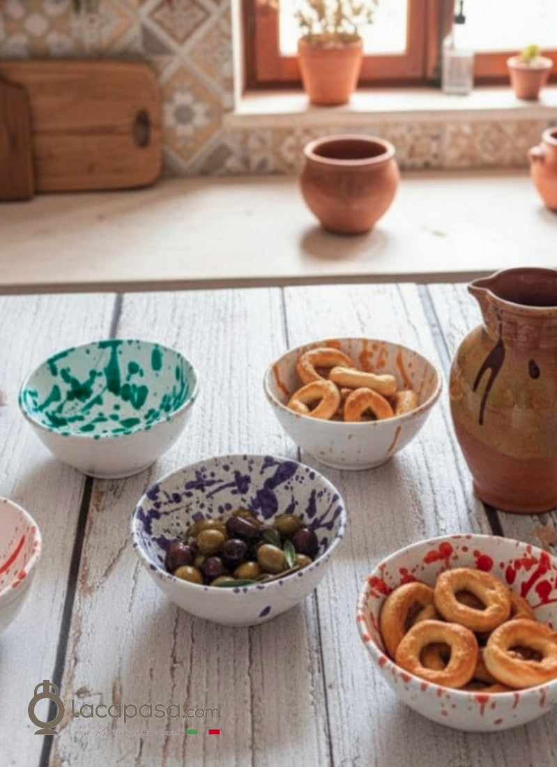 6-teiliges Keramikschalen-Set – Dekor Macchia