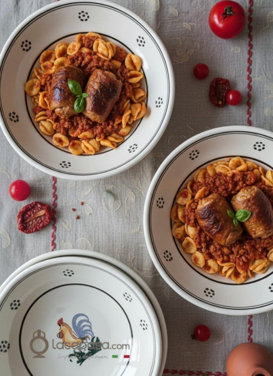 6-teiliges Keramik-Tellerset – Dekor Hahn