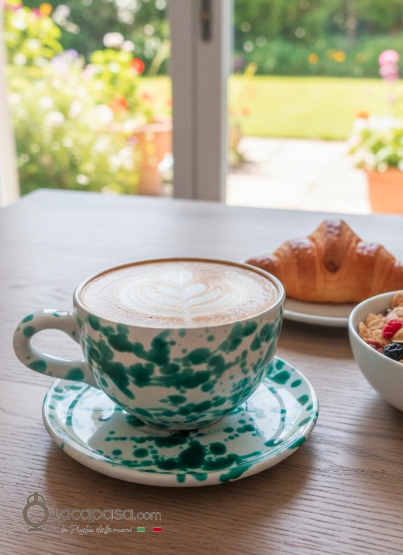 ANICE - Keramik-Frühstückstasse - Dekor Macchia