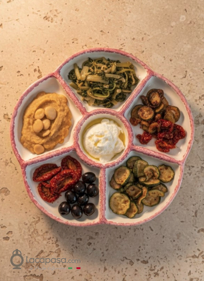 Keramik-Antipastischale – Dekor Tulpe
