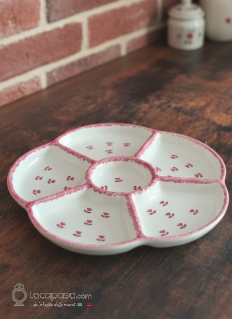 Keramik-Antipastischale – Dekor Tulpe