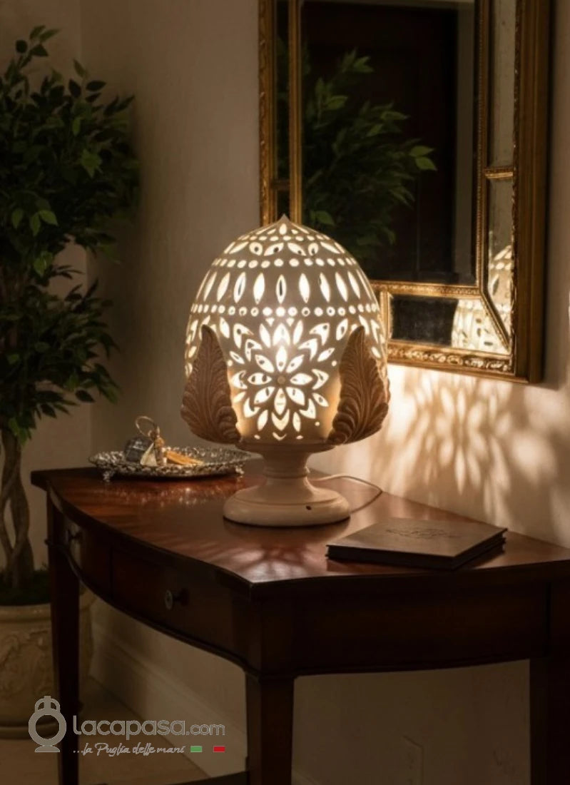 SILENE_-_Lampada_Pumo_in_ceramica_beige - Lacapasa.com